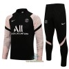 Paris Saint-Germain Trainings Sweatshirt Pak Quarter-zip 2021-22 Zwart Roze - Heren